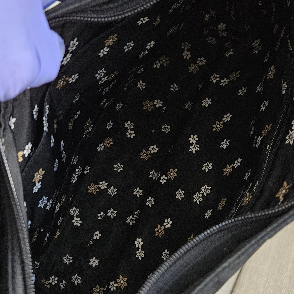 Vera Bradley Black Quilted Hobo Bag